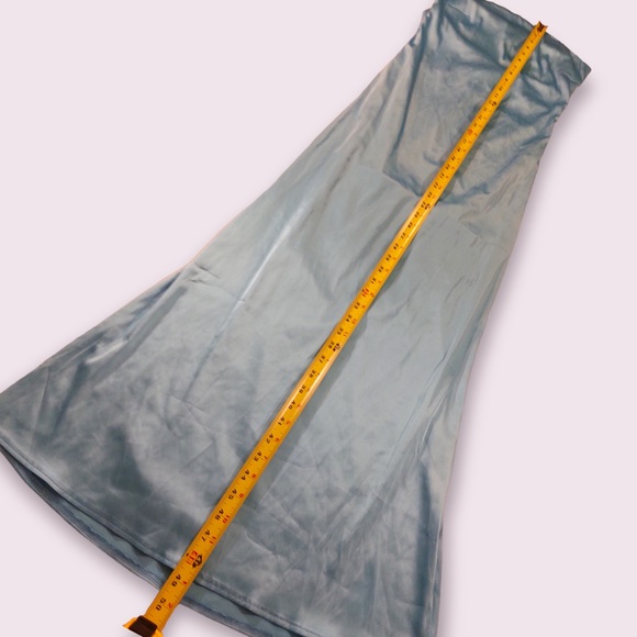 Blue Strapless Maxi Dress Open Back - Picture 7 of 7